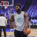Apr 25, 2025; Orlando, Florida, USA; Boston Celtics center Neemias Queta (88) warms up before game three of first round for the 2024 NBA Playoffs against the Orlando Magic at Kia Center.