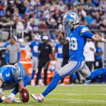 Jake Bates kicks extra point for Detroit Lions