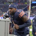 Oct 13, 2024; London, United Kingdom; Chicago Bears cornerback Jaylon Johnson (1) after an NFL International Series game at Tottenham Hotspur Stadium. Mandatory Credit: Peter van den Berg-Imagn Images