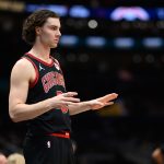 Jan 1, 2025; Washington, District of Columbia, USA; Chicago Bulls guard Josh Giddey (3) looks on during the second quarter against the Washington Wizards at Capital One Arena. Mandatory Credit: