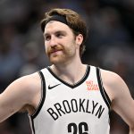 Mar 31, 2025; Dallas, Texas, USA; Brooklyn Nets forward Drew Timme (26) in action during the game between the Dallas Mavericks and the Brooklyn Nets at the American Airlines Center. Mandatory Credit: Jerome Miron-Imagn Images