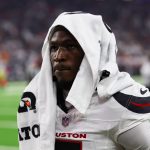 Sep 15, 2025; Houston, Texas, USA; Houston Texans safety Calen Bullock (2) walks off the field at halftime against the Tampa Bay Buccaneers at NRG Stadium. Mandatory Credit: Thomas Shea-Imagn Images