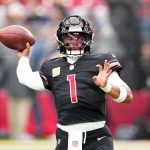 Oct 5, 2025; Glendale, Arizona, USA; Arizona Cardinals quarterback Kyler Murray (1) warms up before their game against the Tennessee Titans at State Farm Stadium. Mandatory Credit: Joe Camporeale-Imagn Images