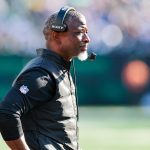 Oct 5, 2025; East Rutherford, New Jersey, USA; New York Jets head coach Aaron Glenn on the sidelines during the second half Dallas Cowboys at MetLife Stadium. Mandatory Credit: Vincent Carchietta-Imagn Images