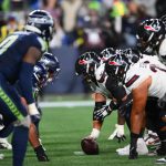 Oct 20, 2025; Seattle, Washington, USA; The Houston Texans wait to snap the ball against the Seattle Seahawks during the fourth quarter at Lumen Field.