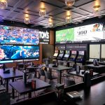 The sports betting area at the new Tom’s Watch Bar in downtown Cincinnati on Wednesday, Oct. 29, 2025.