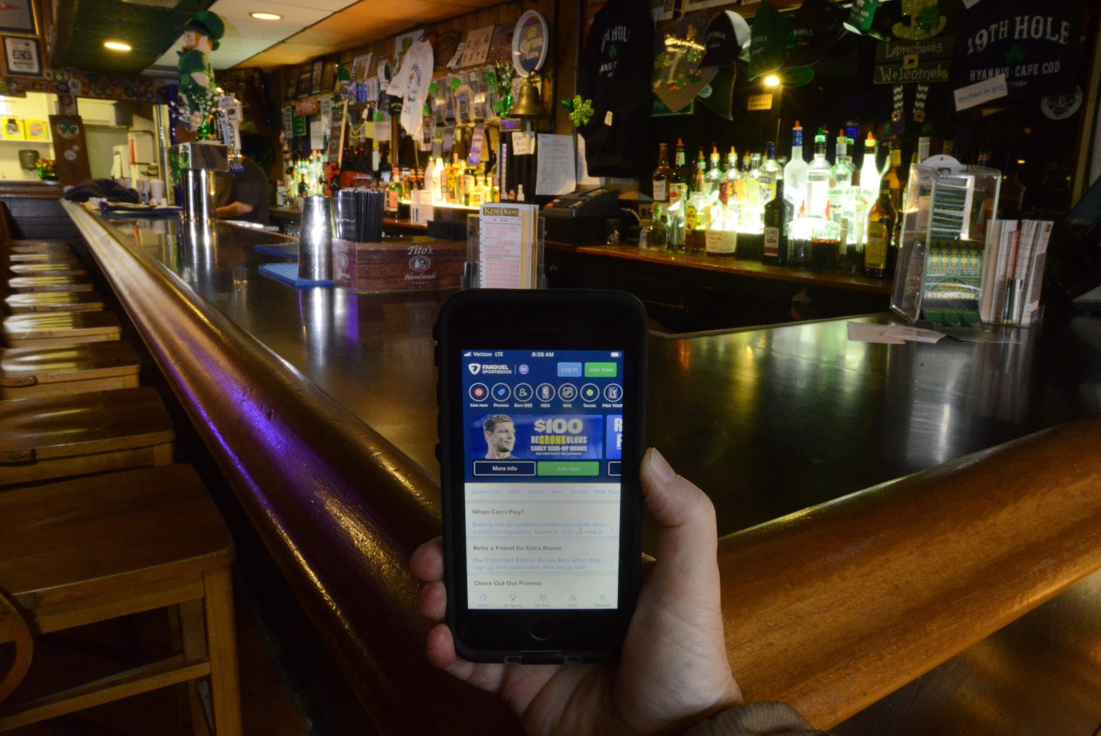 HYANNIS 03/03/23 PHOTO ILLUSTRATION FOR STORY ABOUT ONLINE SPORTS GAMBLING STARTING UP