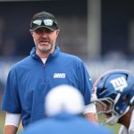 Jul 24, 2024; East Rutherford, NJ, USA; New York Giants defensive coordinator Shane Bowen looks on during training camp at Quest Diagnostics Training Facility. Mandatory Credit: Vincent Carchietta-USA TODAY Sports