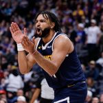 Nov 3, 2025; Denver, Colorado, USA; Denver Nuggets guard Jamal Murray (27) reacts after a call in the fourth quarter against the Sacramento Kings at Ball Arena. Mandatory Credit: Isaiah J. Downing-Imagn Images