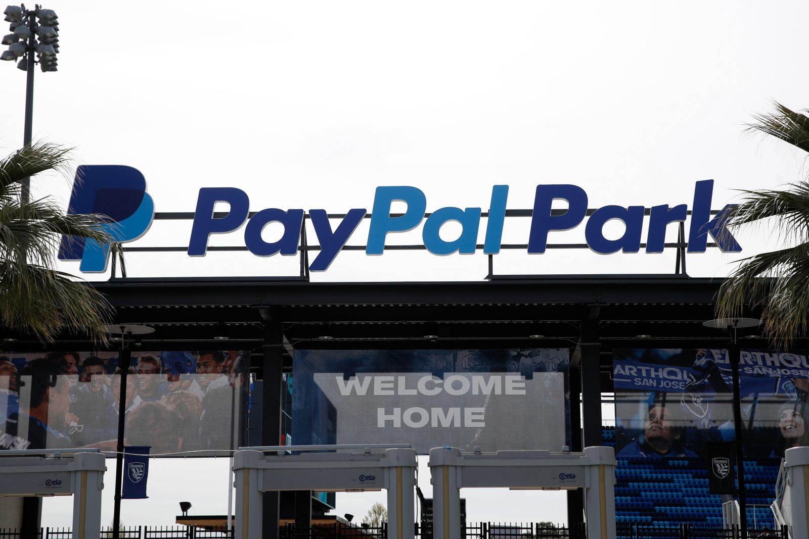 Apr 24, 2021; San Jose, California, USA; A view of the stadium sign before the game between the San Jose Earthquakes and FC Dallas at PayPal Park.
