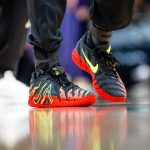 Dec 12, 2025; Memphis, Tennessee, USA; Memphis Grizzlies point guard Ja Morant (12) shoes during pre-game before the game against the Utah Jazz at FedExForum.