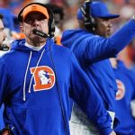 Nov 6, 2025; Denver, Colorado, USA; Denver Broncos head coach Sean Payton during the first half at Empower Field at Mile High.