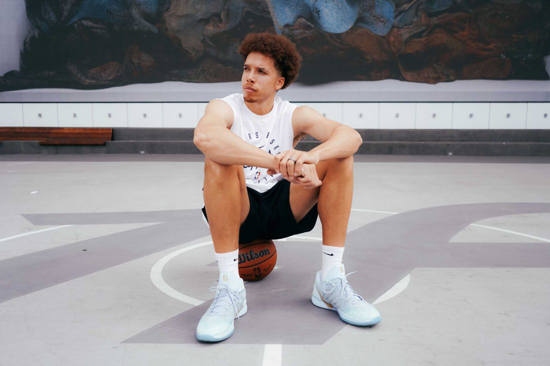 NBA player and social media influencer Jason Preston outside of the Los Angeles Clippers' stadium, the Intuit Dome.