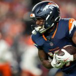 Denver Broncos wide receiver Troy Franklin (11) catches a pass in the second quarter of the NFL Week 4 Monday Night Football game between the Denver Broncos and the Cincinnati Bengals at Empower Field at Mile High in Denver on Monday, Sept. 29, 2025.