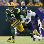 Green Bay Packers quarterback Malik Willis (2) against the Baltimore Ravens on Saturday, December 27, 2025, at Lambeau Field in Green Bay, Wis. The Ravens defeated the Packers 41-24.