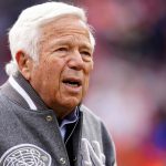 Jan 25, 2026; Denver, CO, USA; New England Patriots owner Robert Kraft before the 2026 AFC Championship Game at Empower Field at Mile High. Mandatory Credit: Ron Chenoy-Imagn Images