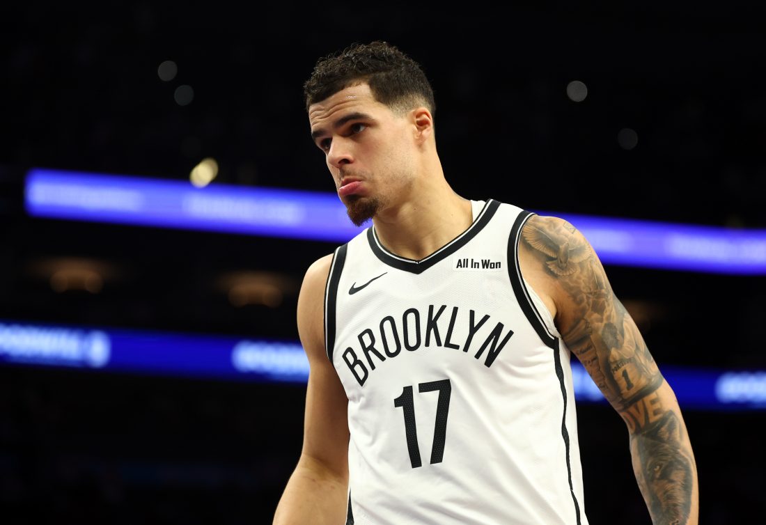 Jan 27, 2026; Phoenix, Arizona, USA; Brooklyn Nets forward Michael Porter Jr. (17) against the Phoenix Suns at Mortgage Matchup Center. Mandatory Credit: Mark J. Rebilas-Imagn Images
