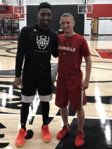 Brett Siegel with Donovan Mitchell