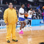 Mar 22, 2025; Providence, RI, USA; McNeese State Cowboys manager Amir Khan before a second round men’s NCAA Tournament game against the Purdue Boilermakers at Amica Mutual Pavilion. Mandatory Credit: Gregory Fisher-Imagn Images