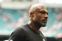 Oct 12, 2025; Miami Gardens, Florida, USA; Miami Dolphins defensive coordinator Anthony Weaver leaves the field after a game between the Miami Dolphins and the Los Angeles Chargers at Hard Rock Stadium. Mandatory Credit: Rich Storry-Imagn Images