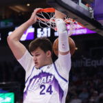 Oct 22, 2025; Salt Lake City, Utah, USA; Utah Jazz center Walker Kessler (24) dunks against the Los Angeles Clippers during the first quarter at Delta Center. Mandatory Credit: Rob Gray-Imagn Images