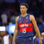 Mar 3, 2026; Orlando, Florida, USA; Washington Wizards forward Julian Reese (15) against the Orlando Magic in the first half at Kia Center.