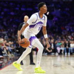 Mar 4, 2026; Philadelphia, Pennsylvania, USA; Utah Jazz guard Ace Bailey (19) controls the ball against the Philadelphia 76ers in the fourth quarter at Xfinity Mobile Arena. Mandatory Credit: Kyle Ross-Imagn Images