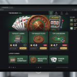 A view of a casino review website