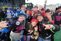 Apr 24, 2025; Green Bay, WI, USA; Houston Texans fans cheer before the first round of the 2025 NFL Draft at Lambeau Field. Mandatory Credit: Kirby Lee-Imagn Images