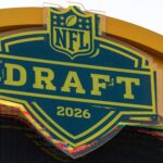 January 7, 2026; The 2026 NFL Draft logo is displayed atop the NFL Draft countdown clock.