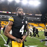 Jan 12, 2026; Pittsburgh, PA, USA; Pittsburgh Steelers wide receiver Dk Metcalf (4) leaves the field following an AFC Wild Card Round loss to the Houston Texans at Acrisure Stadium. Mandatory Credit: Barry Reeger-Imagn Images