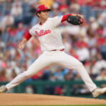 Mar 31, 2026; Philadelphia, Pennsylvania, USA; Philadelphia Phillies starting pitcher Andrew Painter (24) throws a pitch against the Washington Nationals in the first inning at Citizens Bank Park. Mandatory Credit: Kyle Ross-Imagn Images