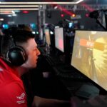 Trei Morris of the London Royal Ravens loses a round while playing against the LA Thieves during the Call of Duty League Pro-Am Classic esports tournament at Belong Gaming Arena in Columbus on May 6, 2022. Call Of Duty Esports Tournament