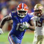 Florida running back Jadan Baugh (13) runs in for a touch down during the second half of an NCAA football game at Steve Spurrier Field at Ben Hill Griffin Stadium in Gainesville, FL on Saturday, November 29, Florida beat Florida State 40-21.2025. [Alan Youngblood/Gainesville Sun]