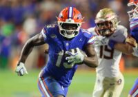Florida running back Jadan Baugh (13) runs in for a touch down during the second half of an NCAA football game at Steve Spurrier Field at Ben Hill Griffin Stadium in Gainesville, FL on Saturday, November 29, Florida beat Florida State 40-21.2025. [Alan Youngblood/Gainesville Sun]