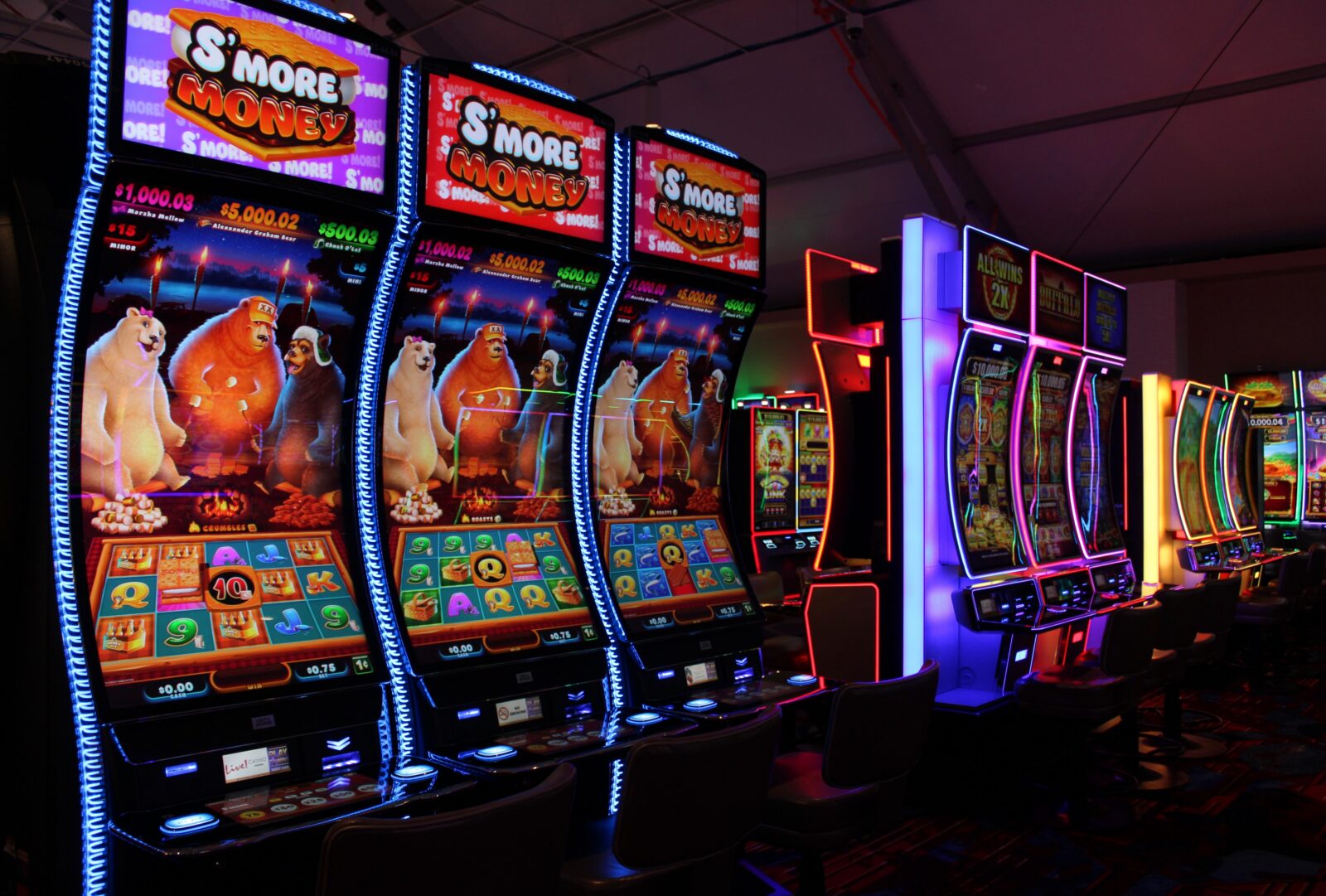 Slot machines at Live Casino Virginia in Petersburg.