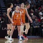 May 27, 2026; Portland, Oregon, USA; Connecticut Sun guard Hailey Van Lith (2) reacts during the second half after being fouled on a scoring play against the Portland Fire at Moda Center. Mandatory Credit: Troy Wayrynen-Imagn Images