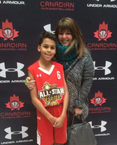 Will Riley with his mom, Tracy.