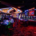 Slot machines and roulette tables