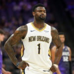Apr 3, 2026; Sacramento, California, USA; New Orleans Pelicans forward Zion Williamson (1) during the fourth quarter against the Sacramento Kings at Golden 1 Center. Mandatory Credit: Darren Yamashita-Imagn Images