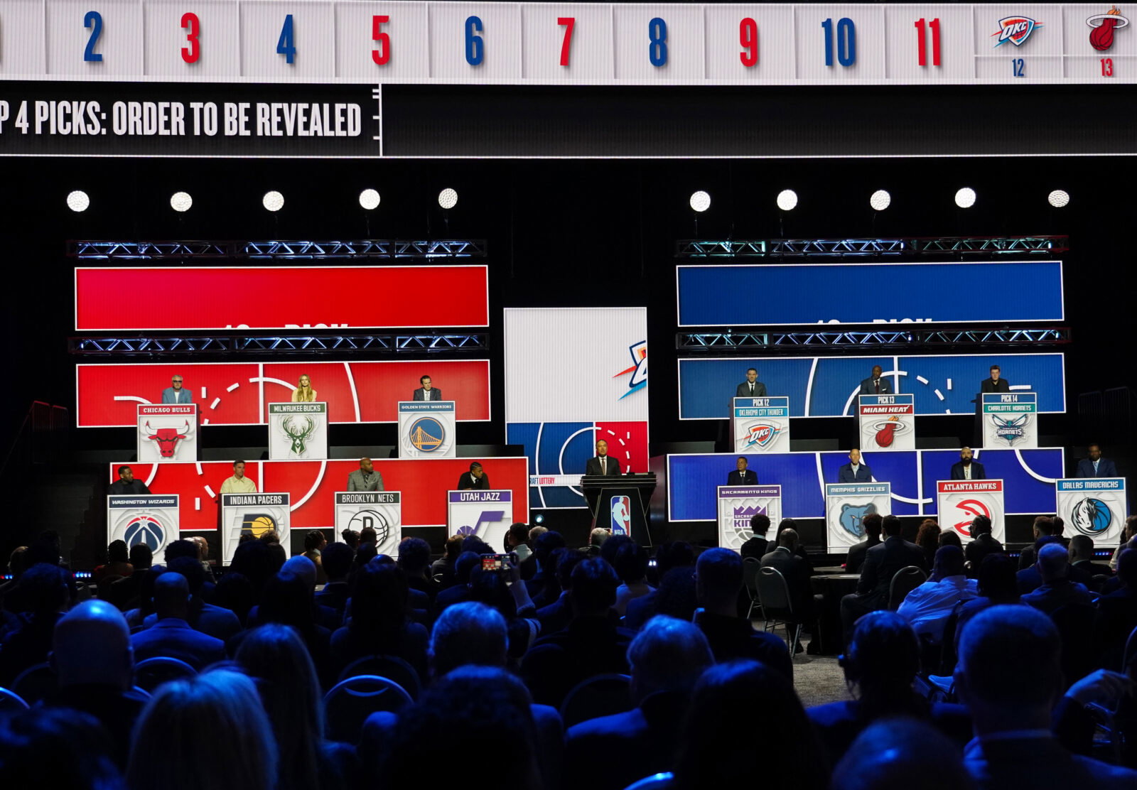 May 10, 2026; Chicago, IL, USA; A general view during the 2026 NBA Draft Lottery at Navy Pier. Mandatory Credit: David Banks-Imagn Images