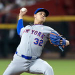 May 10, 2026; Phoenix, Arizona, USA; New York Mets pitcher Tobias Myers in the second inning against the Arizona Diamondbacks at Chase Field. Mandatory Credit: Mark J. Rebilas-Imagn Images