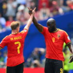June 15, 2026; Seattle, Washington, U.S.; Belgium's Romelu Lukaku and Kevin De Bruyne celebrate their first goal an own goal scored by Egypt's Mohamed Hany. Mandatory Credit: Steven Bisig-Imagn Images