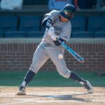 Georgia Tech Yellow Jackets’ Jarren Advincula (2) swings at the ball as Auburn Tigers take on Georgia Tech Yellow Jackets at Plainsman Park in Auburn, Ala. on Tuesday, March 17, 2026.