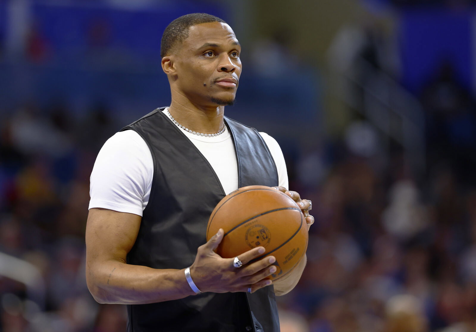 Mar 26, 2026; Orlando, Florida, USA; Sacramento Kings forward Russell Westbrook (18) in the second half against the Orlando Magic at Kia Center. Mandatory Credit: Russell Lansford-Imagn Images