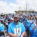 Apr 25, 2026; El Segundo, CA, USA; Fans watch during the Los Angeles Chargers Draft Open House at The Bolt. Mandatory Credit: Kirby Lee-Imagn Images
