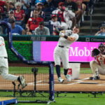 Jul 13, 2026; Philadelphia, PA, USA; New York Yankees infielder Ben Rice (22) bats during the All Star-Home Run Derby at Citizens Bank Park. Mandatory Credit: Kyle Ross-Imagn Images