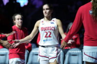 Jul 18, 2026; San Francisco, California, USA; Washington Mystics guard Sonia Citron (22) is introduced before the game against the Golden State Valkyries at Chase Center. Mandatory Credit: Darren Yamashita-Imagn Images