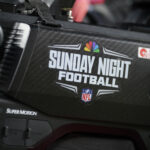 Dec 7, 2025; Kansas City, Missouri, USA; A Sunday Night Football camera is seen during the second quarter of the game between the against the Houston Texans and the Kansas City Chiefs at GEHA Field at Arrowhead Stadium. Mandatory Credit: Denny Medley-Imagn Images