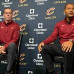 Coach Kenny Atkinson and president of basketball operations Koby Altman hold their Cavaliers Media Day availability on Friday, Sept. 27, 2024, in Independence.